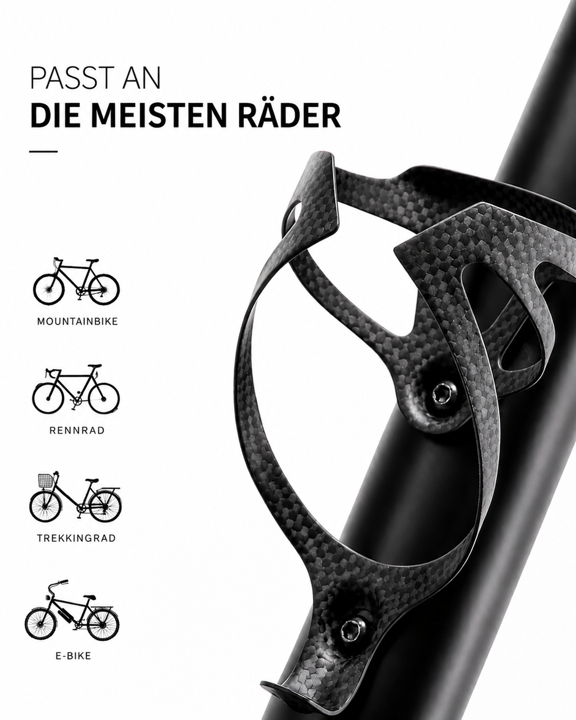 CYVORI Carbon Flaschenhalter – Ultraleicht 18g | Rennrad & Gravel