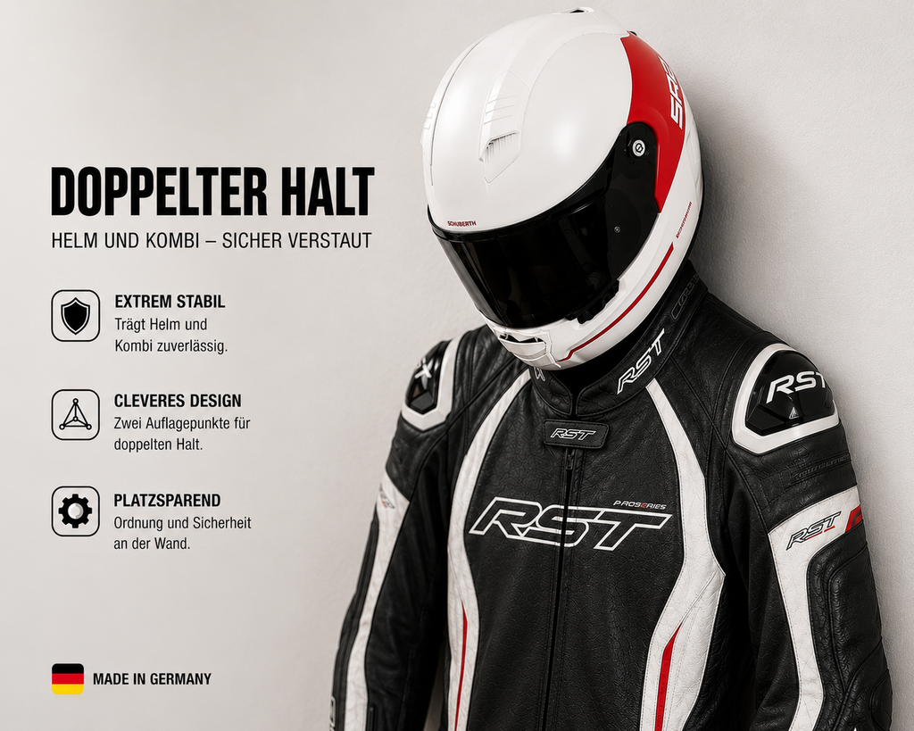 CYVORI Helmhalterung – Motorradhelm Wandhalter | 3D-Druck, Made in Germany