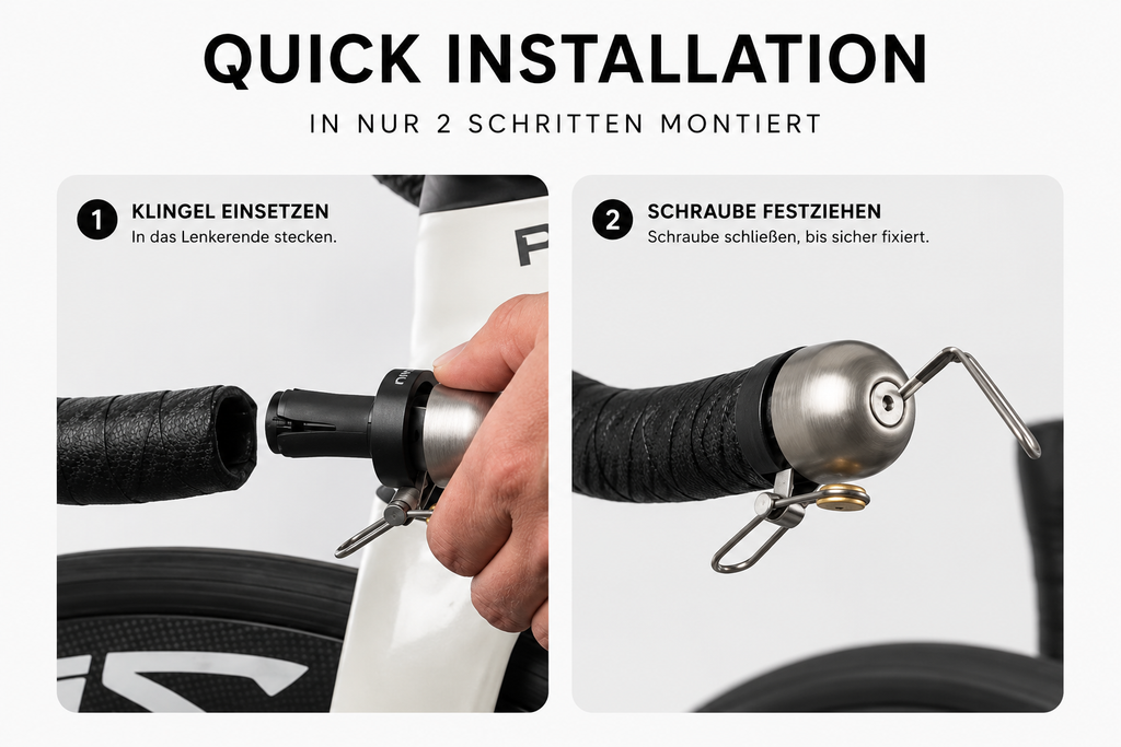 CYVORI Aero Bell – Minimalistische Fahrradklingel aus Aluminium | Rennrad & Gravel